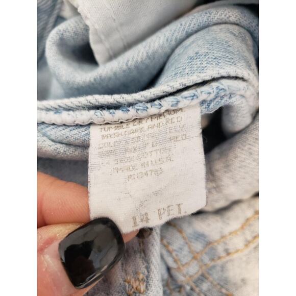 Vtg Lee Jeans Women sz 14 Petite Light Wash Blue High Rise Straight Leg Denim - Picture 4 of 11